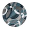 World Rug Gallery Contemporary Abstract Circles Soft Area Rug 6'6'' Round Blue 105BLUE6RND - alternate 1